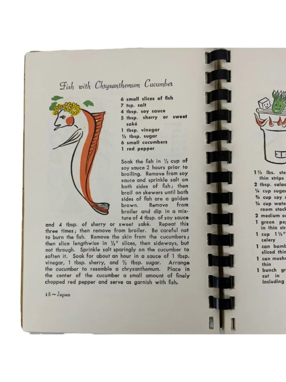 Recipes From The East by Irma Walker Ross Asian Cooking Spiral Bound 1971